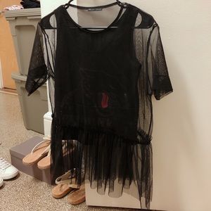 Zara Tulle Top